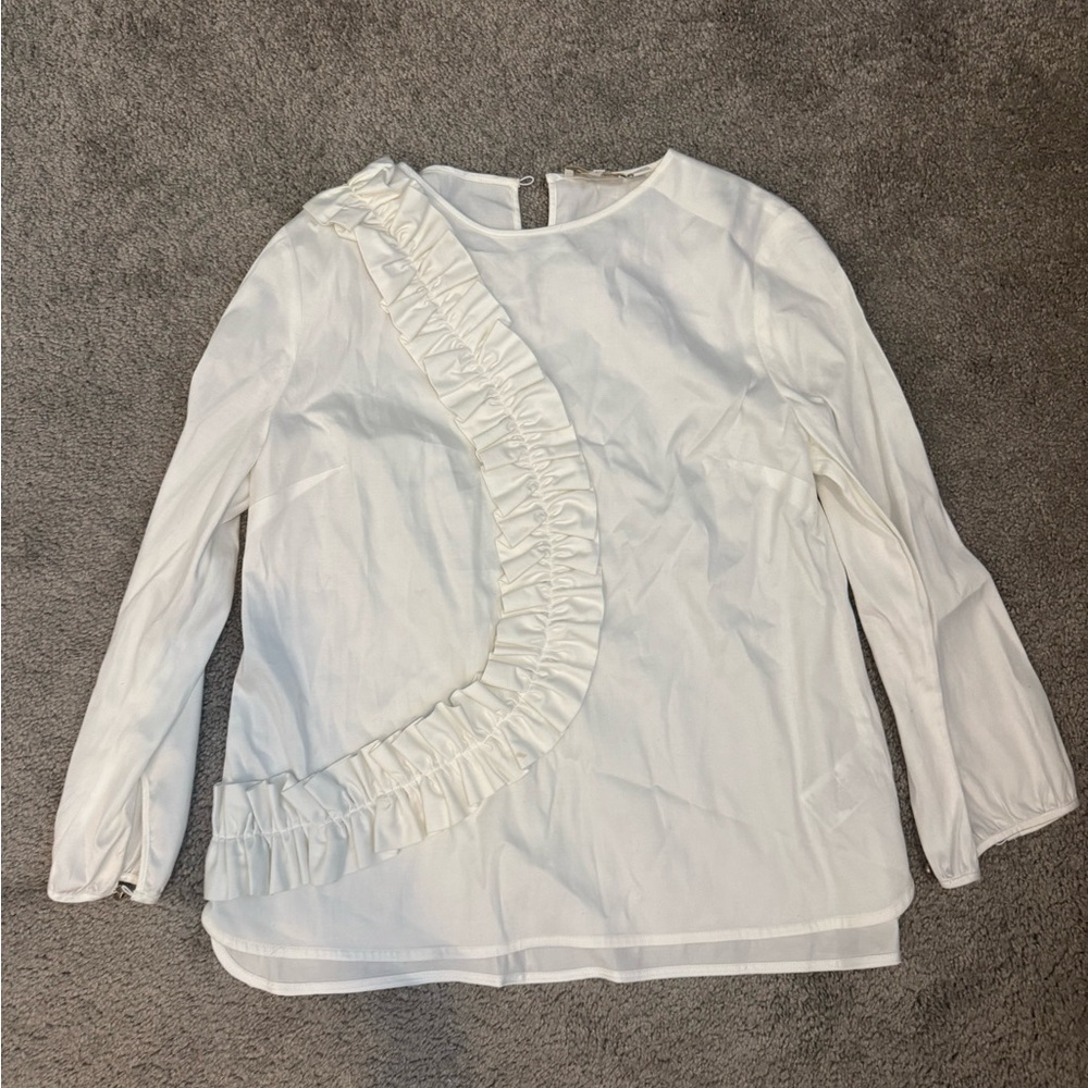 Ted Baker Alasso Elegant White Ruffled Women's Top
